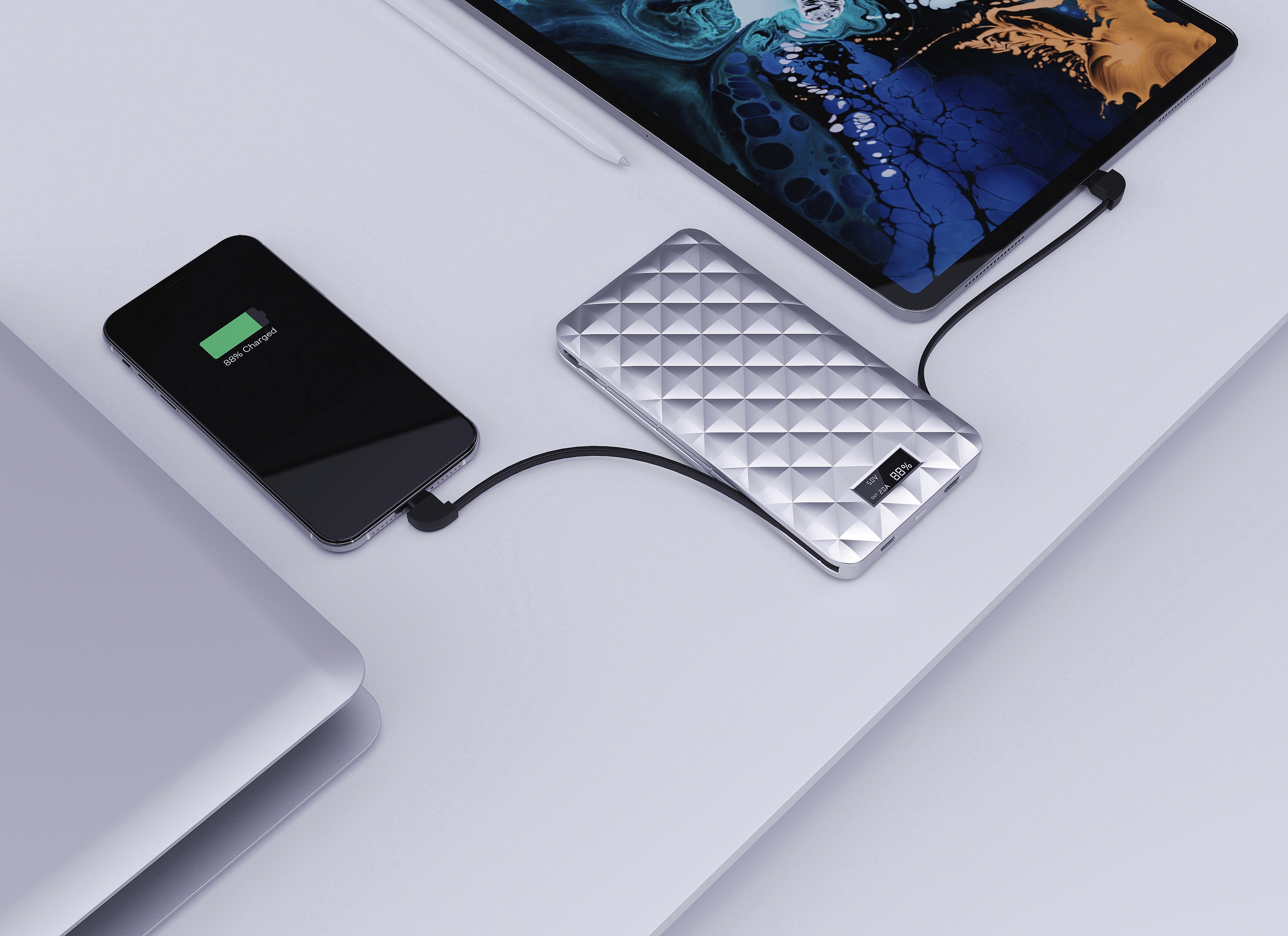 Three in one，Own line，portable source，Rhombic pattern，