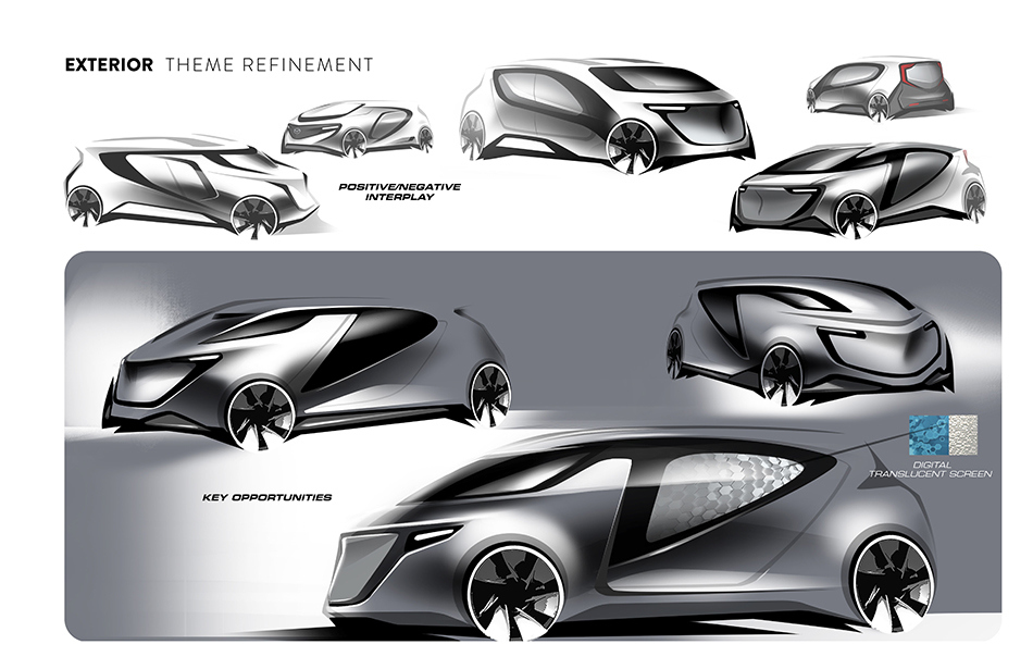 Hand drawn，automobile，mpv，Concept Car，intelligence，