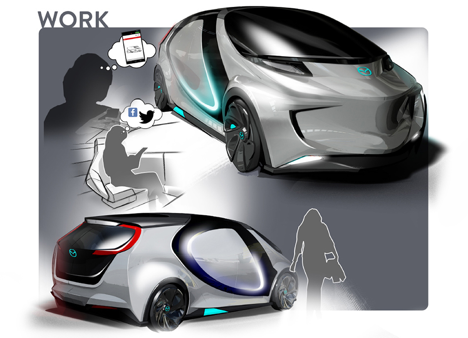 Hand drawn，automobile，mpv，Concept Car，intelligence，