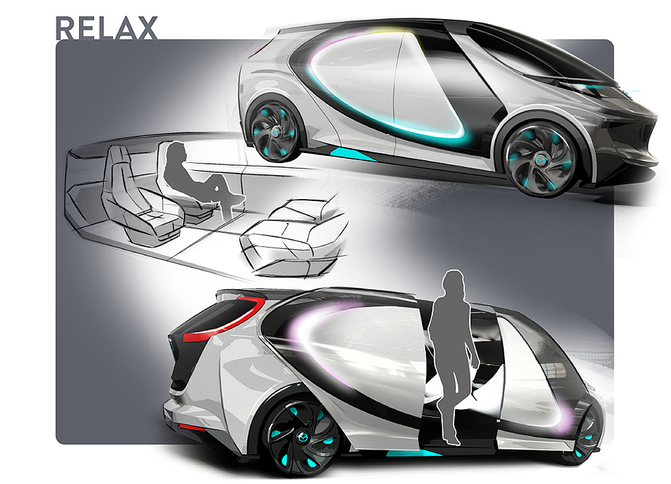 Hand drawn，automobile，mpv，Concept Car，intelligence，