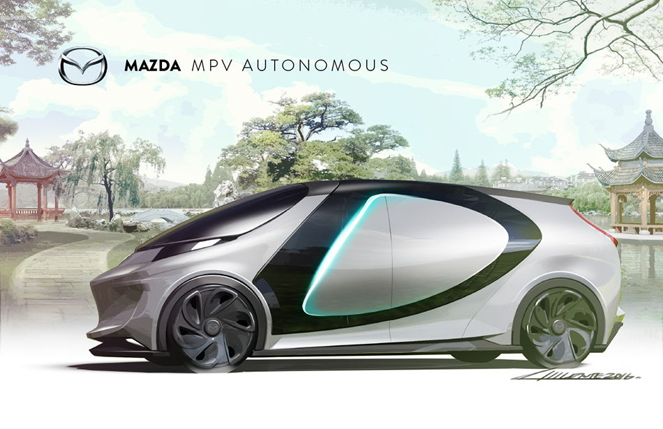 Hand drawn，automobile，mpv，Concept Car，intelligence，