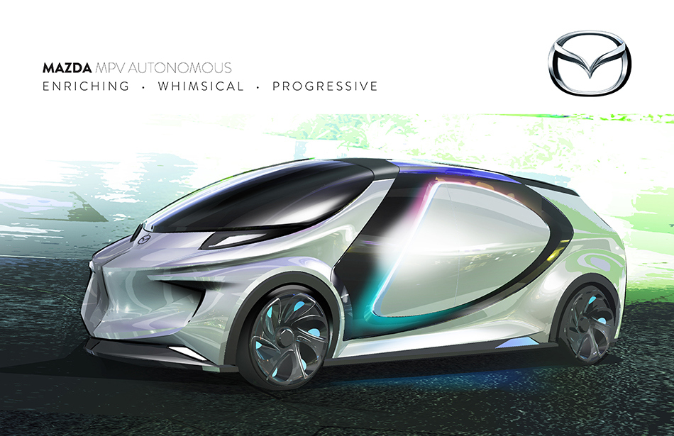 Hand drawn，automobile，mpv，Concept Car，intelligence，