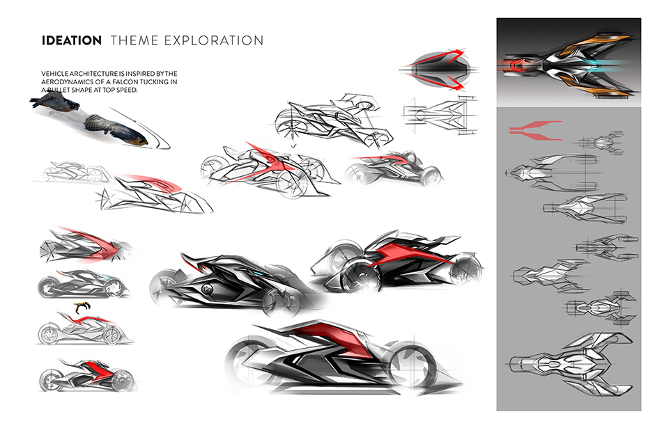Hand drawn，intelligence，Cool，racing，industrial design，