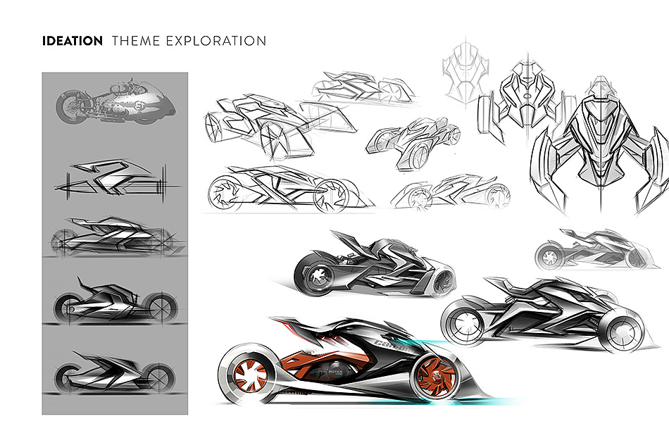 Hand drawn，intelligence，Cool，racing，industrial design，