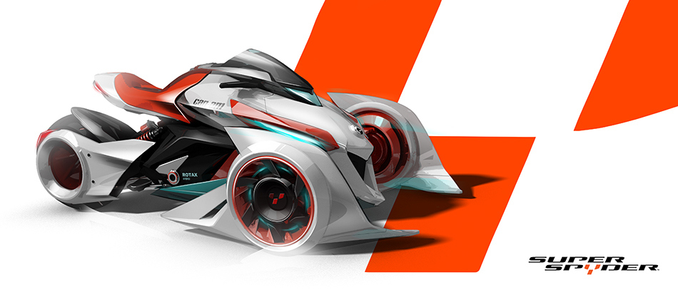 Hand drawn，intelligence，Cool，racing，industrial design，