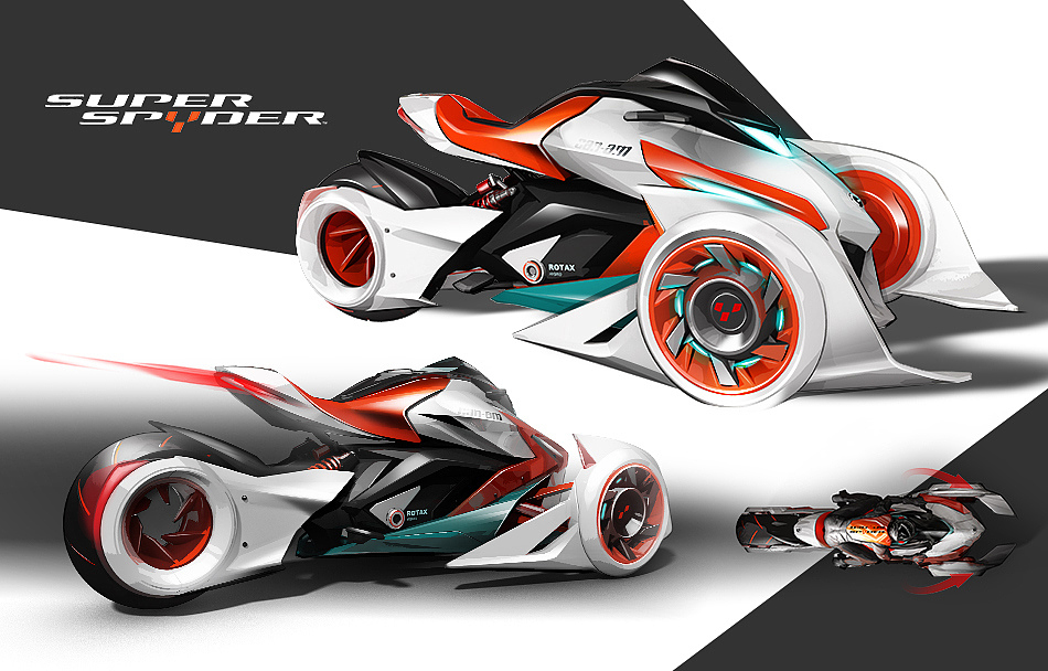 Hand drawn，intelligence，Cool，racing，industrial design，