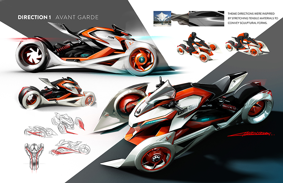 Hand drawn，intelligence，Cool，racing，industrial design，