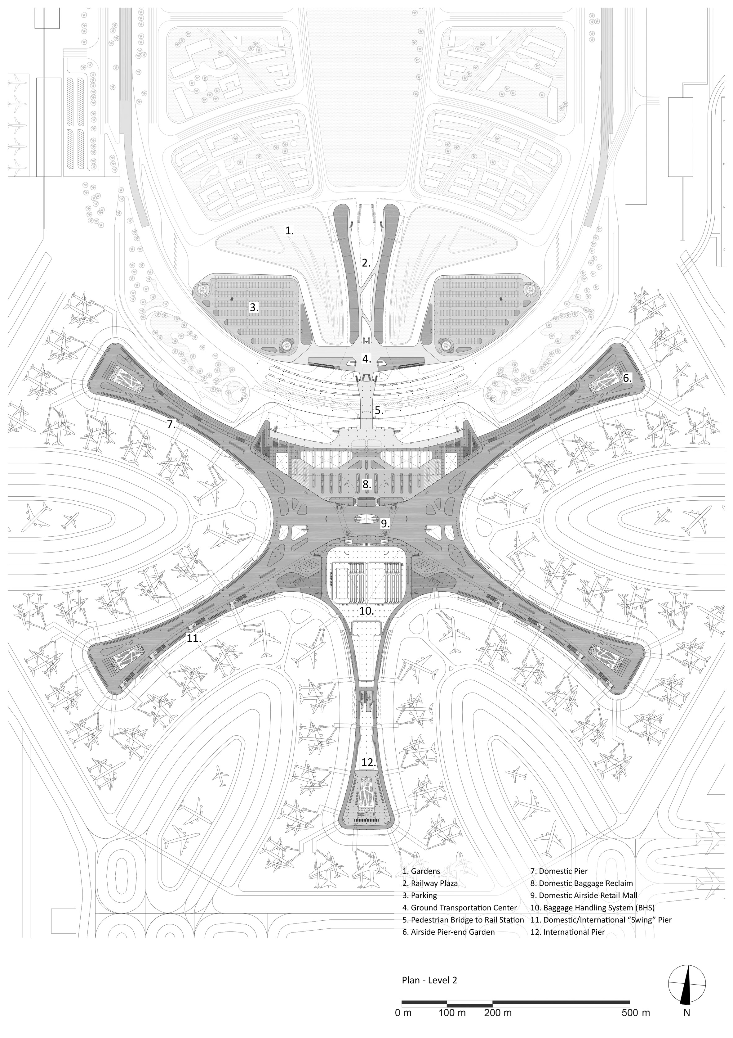 机场素描图片大全图片