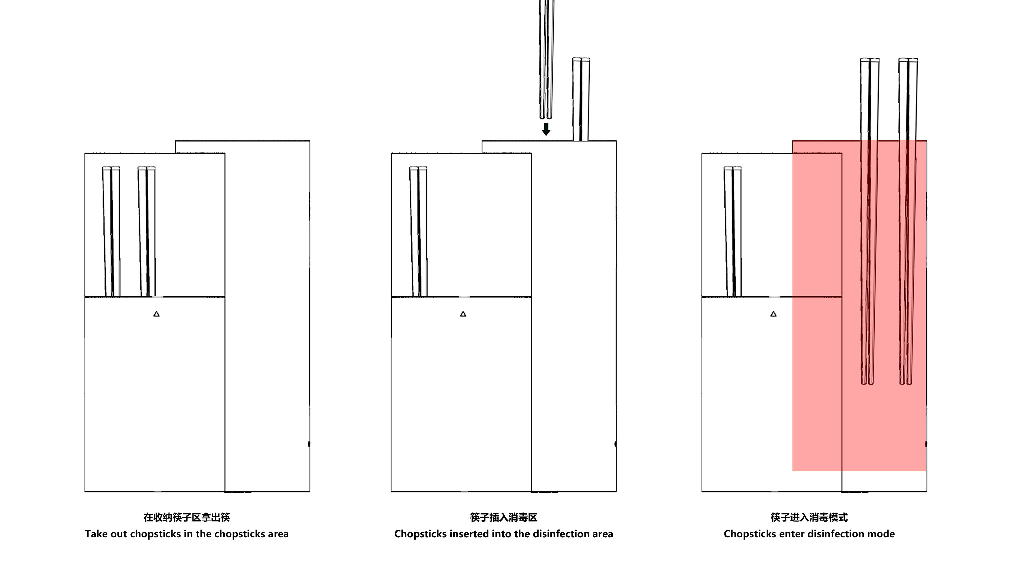 Minimalist design ，Home appliance design，product design，Sterilizable chopstick box，Housewear & Furnishings，