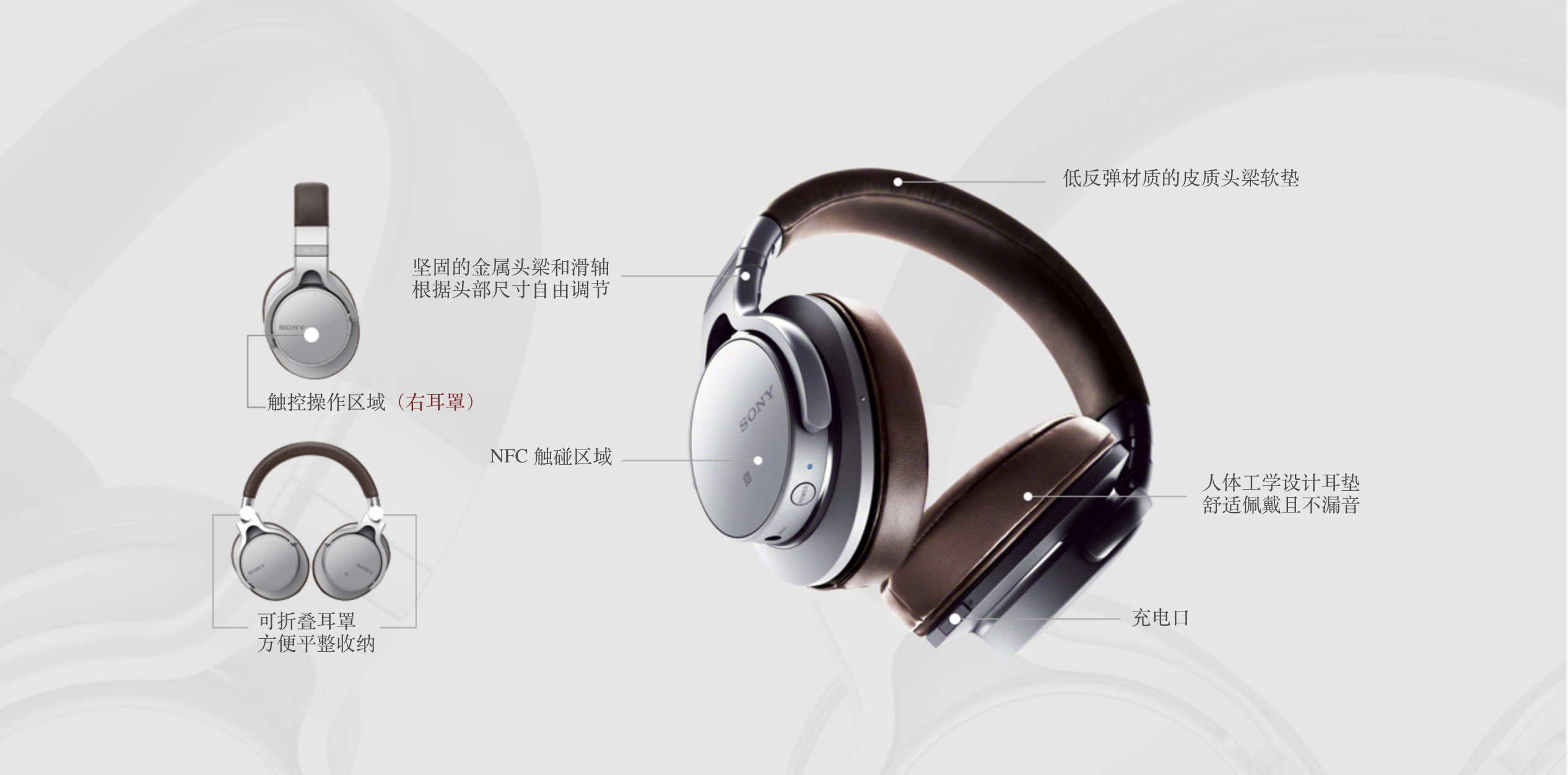 headset，Bluetooth，Touch design，High quality sound，Digital，product design，sony，