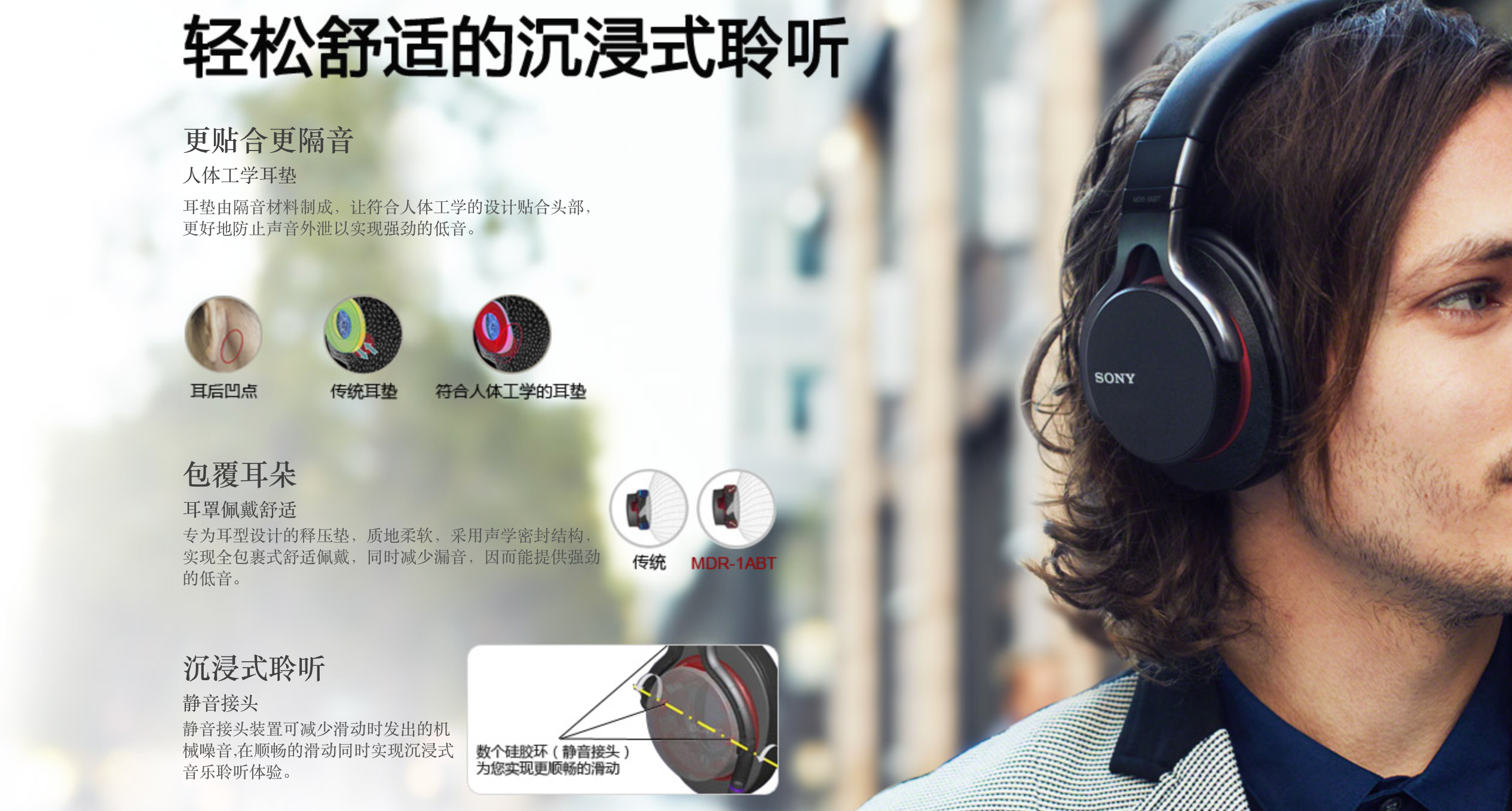 headset，Bluetooth，Touch design，High quality sound，Digital，product design，sony，