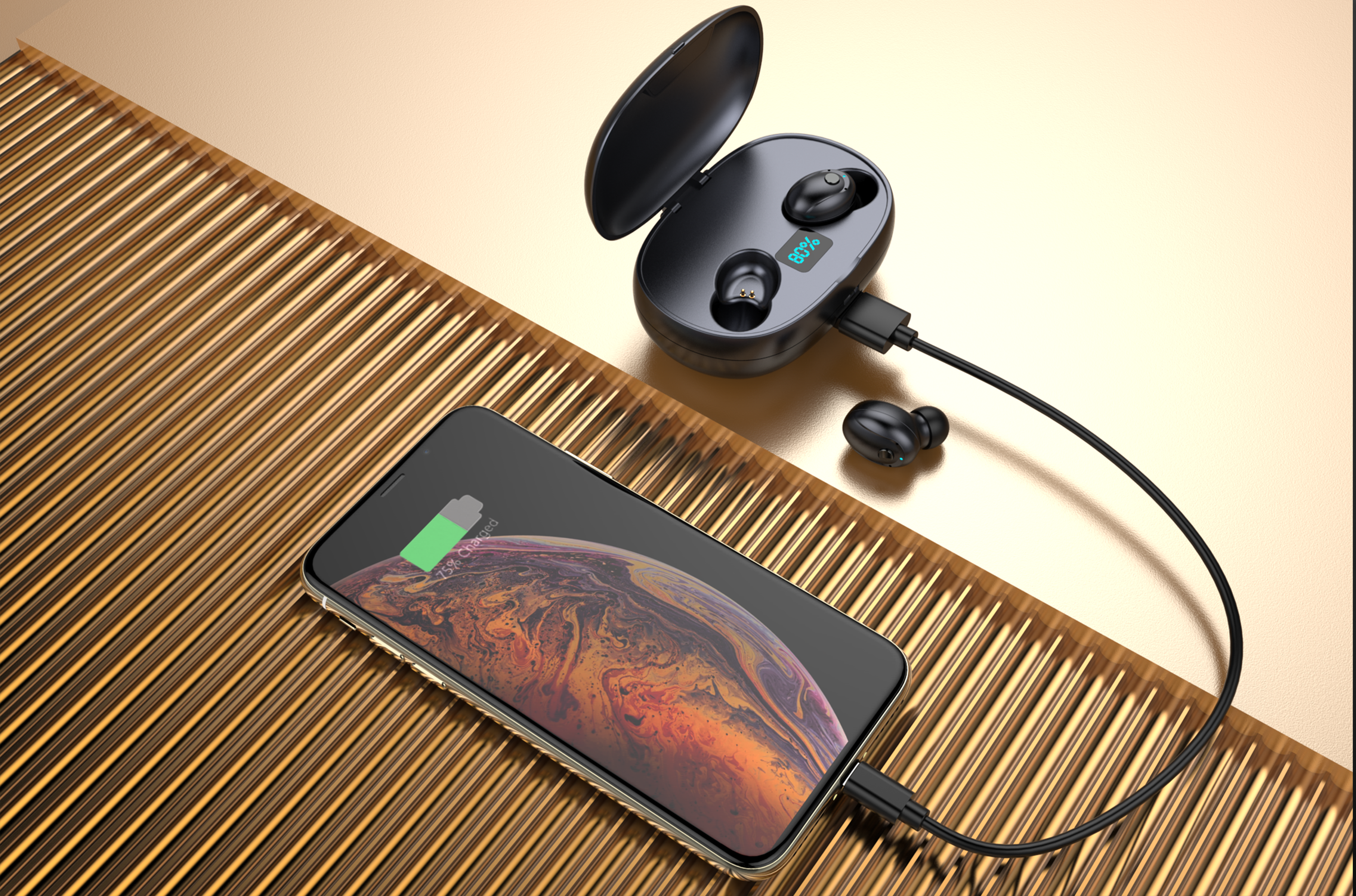 headset，Bluetooth headset，scene，True wireless，