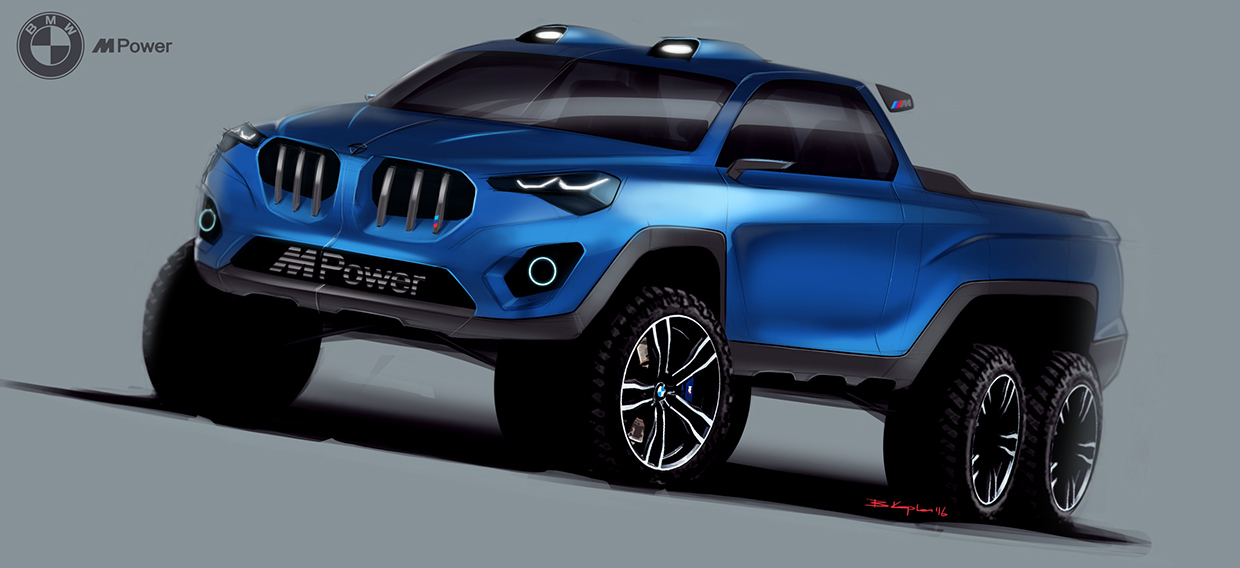 Pickup，industrial design，product design，vehicle，Hand drawn，