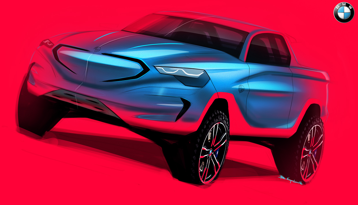 Pickup，industrial design，product design，vehicle，Hand drawn，