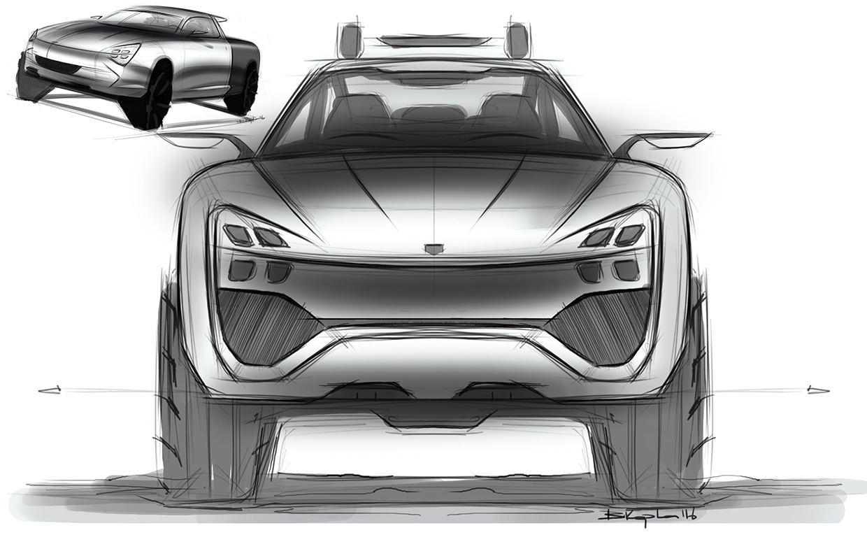 Pickup，industrial design，product design，vehicle，Hand drawn，