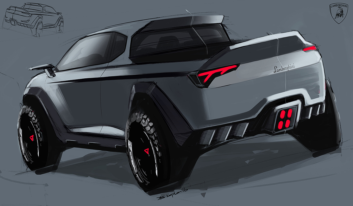 Pickup，industrial design，product design，vehicle，Hand drawn，