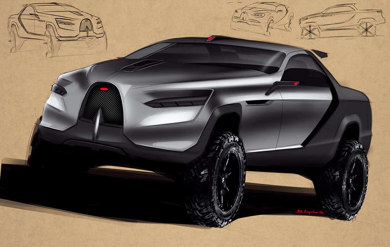 Pickup，industrial design，product design，vehicle，Hand drawn，