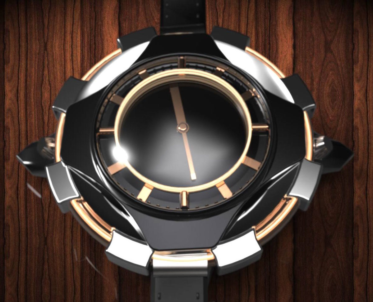 Mechanics，novel，Metallic texture，product design，Wristwatch，decorate，