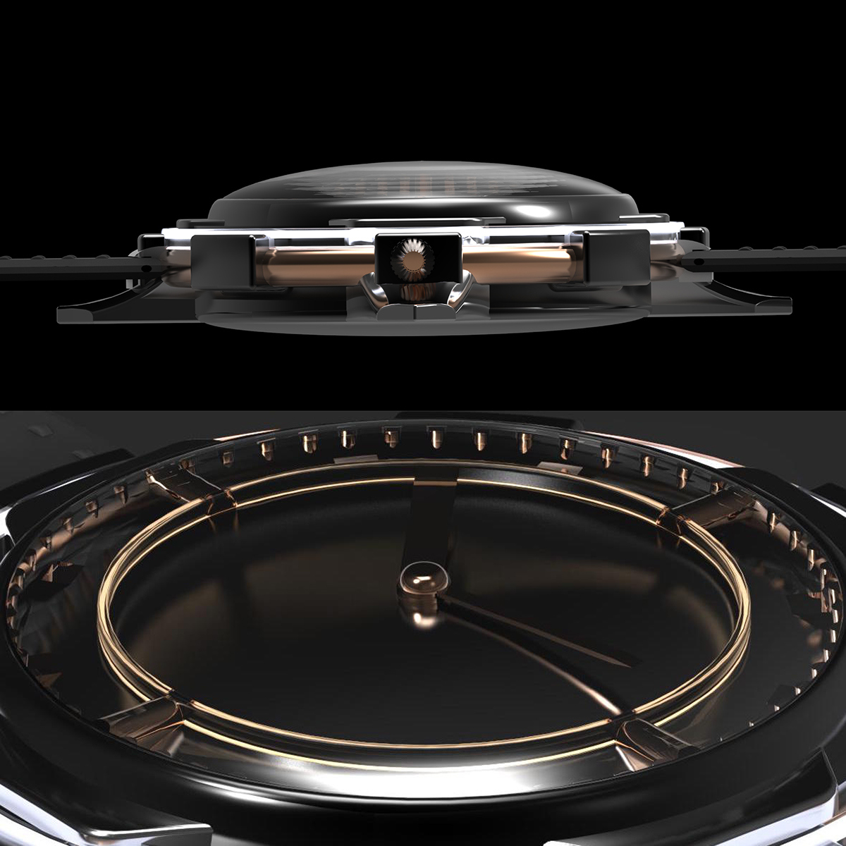 Mechanics，novel，Metallic texture，product design，Wristwatch，decorate，