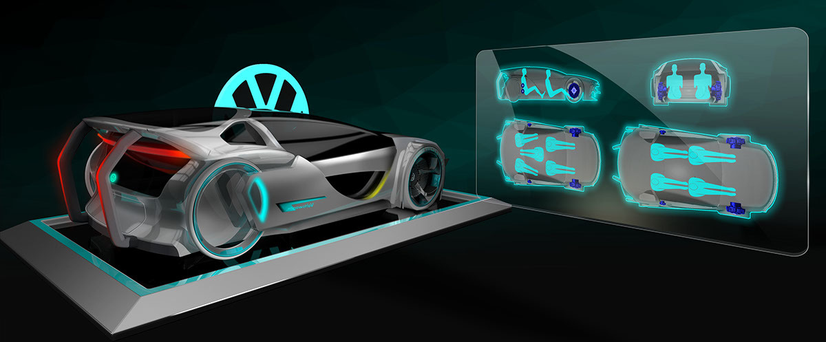 design sketch，intelligence，Render，Concept Car，public，