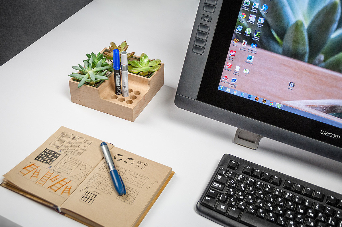 Flowerpot，pen container，multi-function，Tabletop flowerpot，
