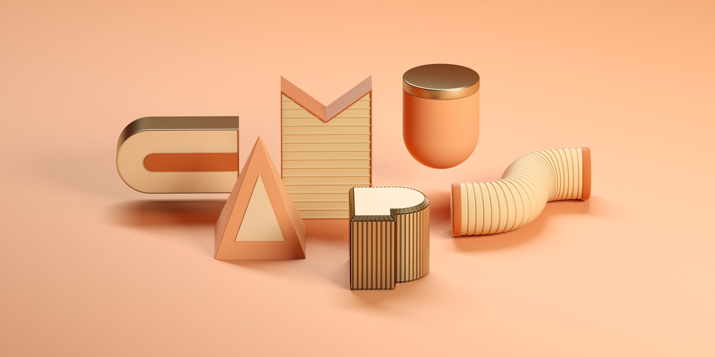 logo，Visual design，3d illustration，Type Collection，