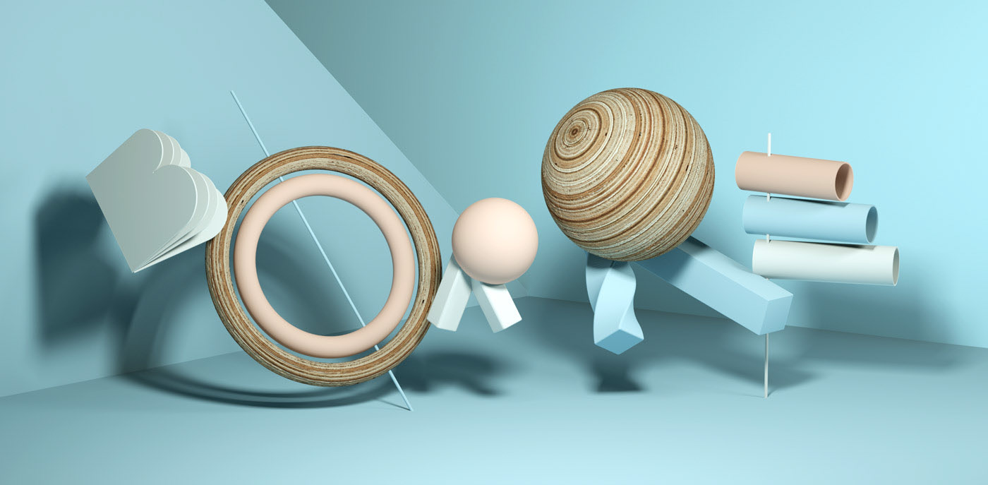 logo，Visual design，3d illustration，Type Collection，