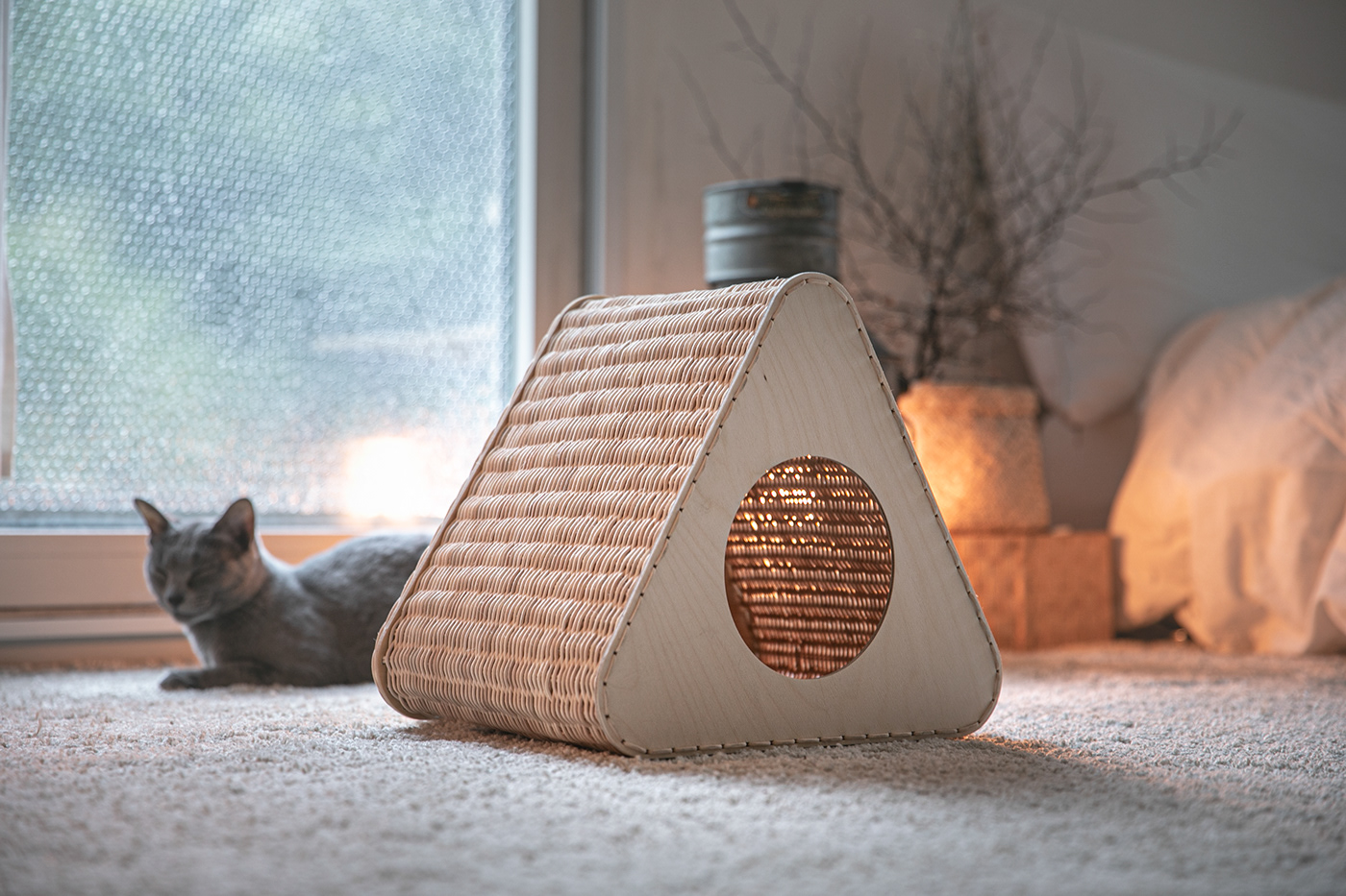 handicraft，Cat house，Triangle Cat House，