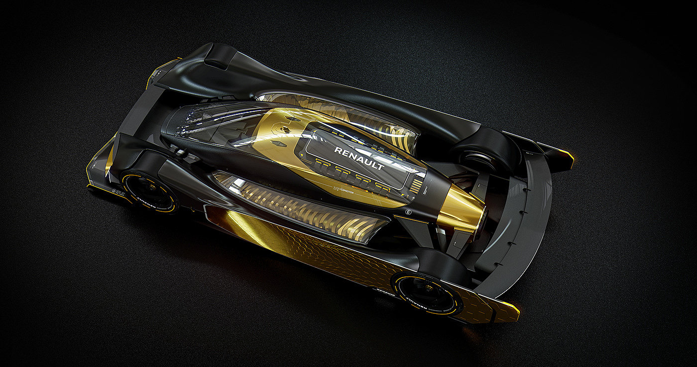 golden，conceptual design，Automobile design，Renault Le Mans，