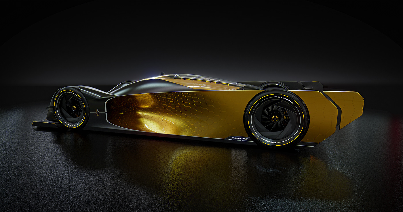 golden，conceptual design，Automobile design，Renault Le Mans，