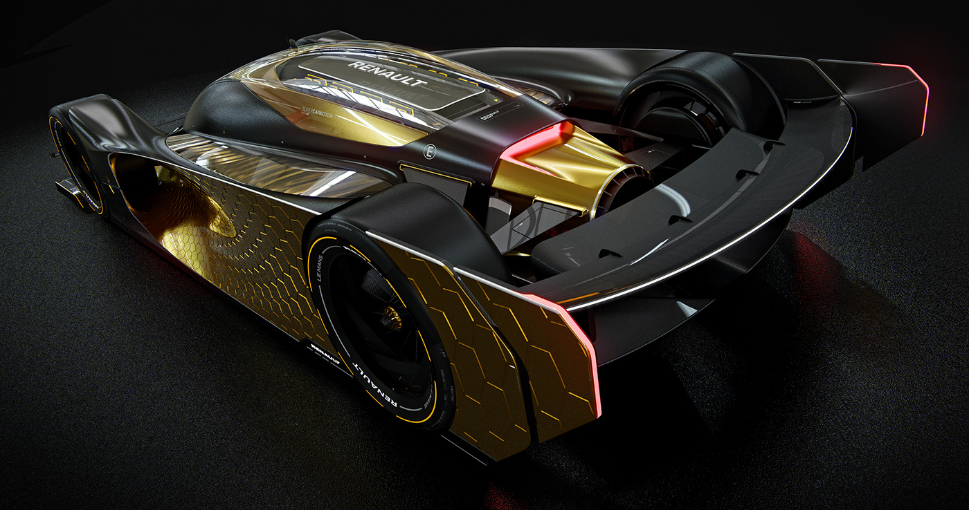 golden，conceptual design，Automobile design，Renault Le Mans，
