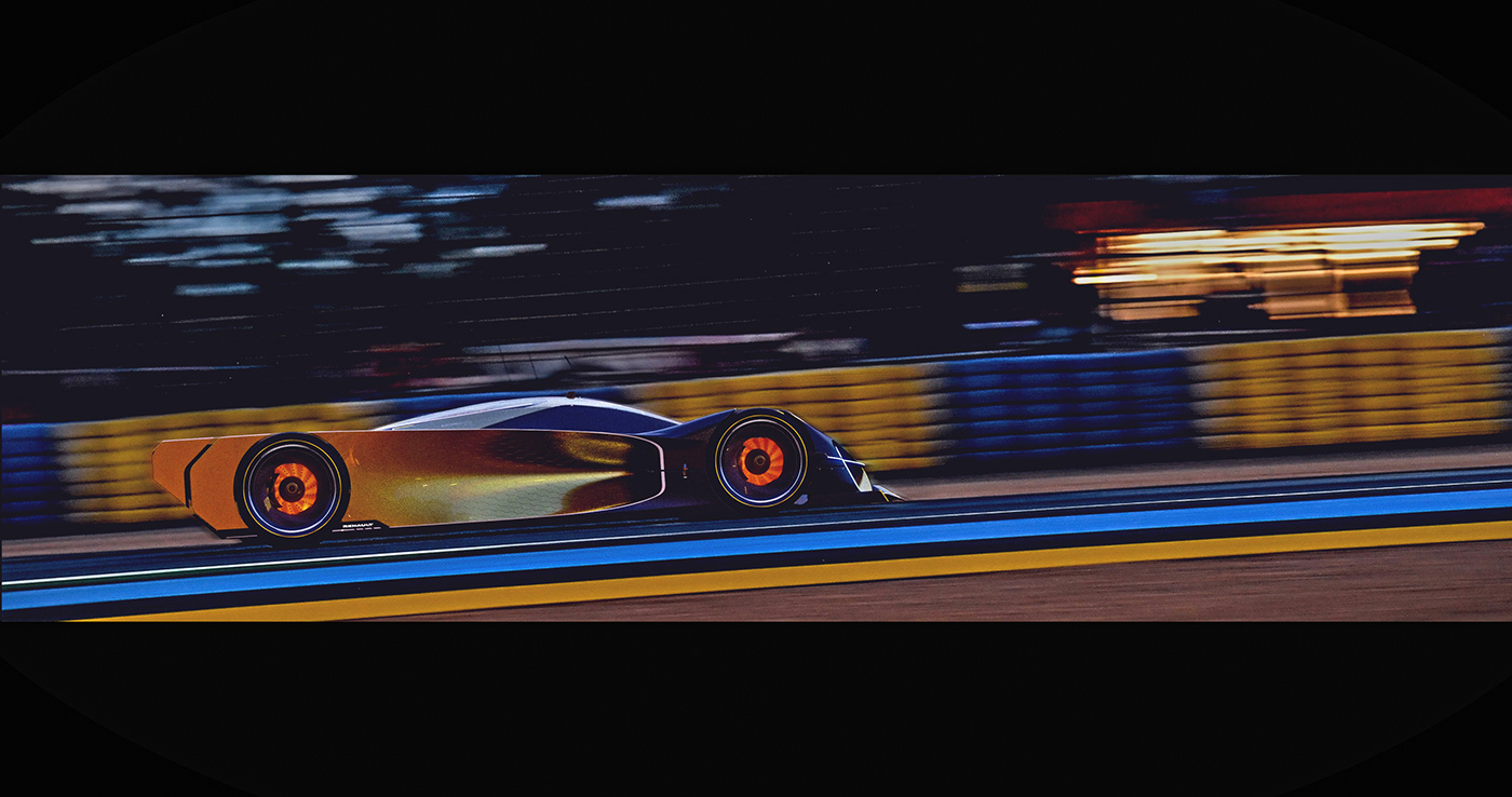 golden，conceptual design，Automobile design，Renault Le Mans，