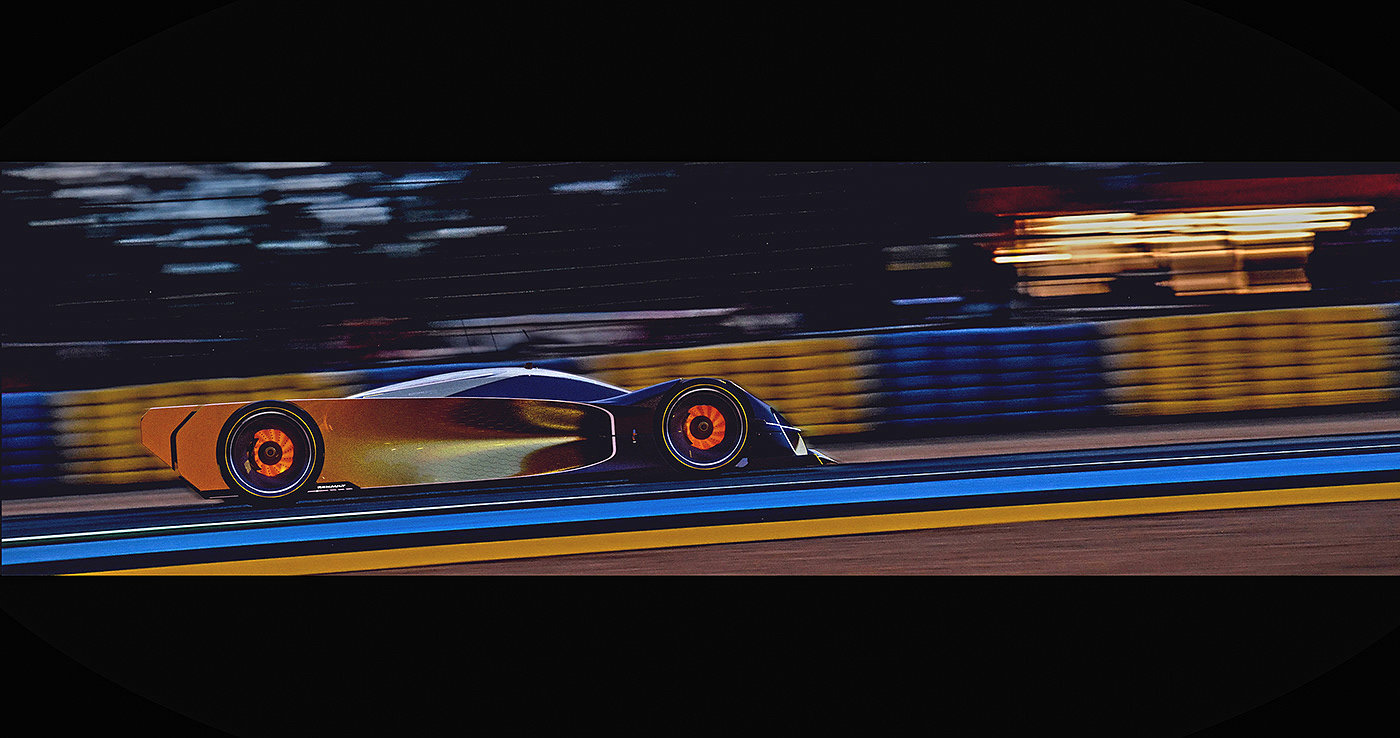 golden，conceptual design，Automobile design，Renault Le Mans，