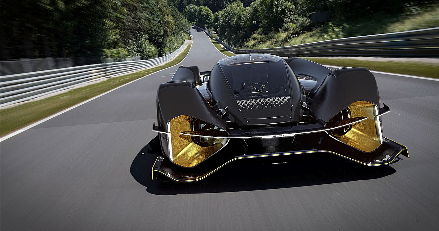 golden，conceptual design，Automobile design，Renault Le Mans，