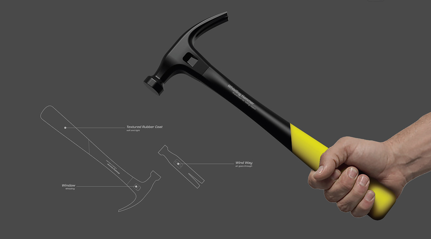 tool，originality，product design，hammer，Whistling Hammer，