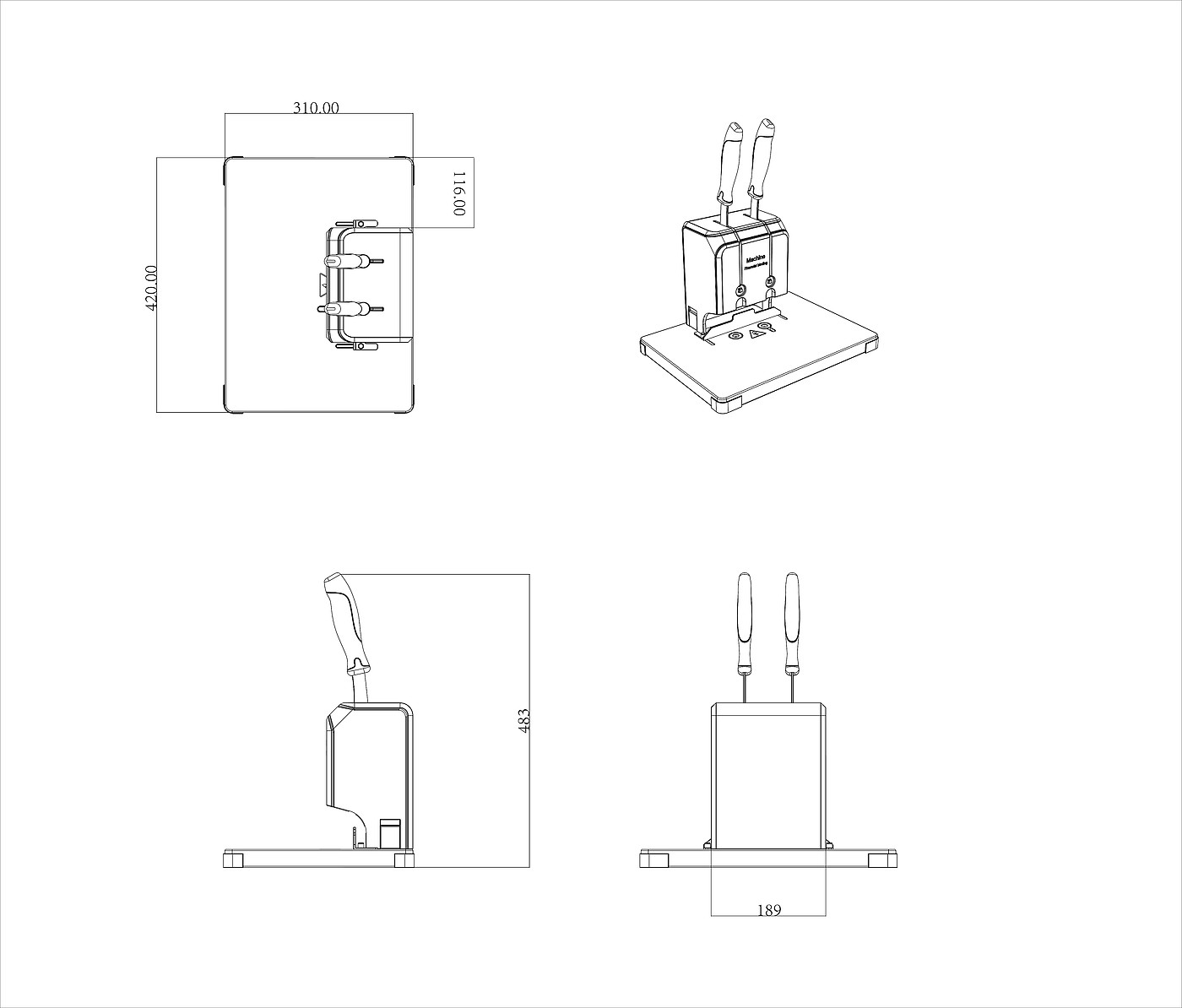 Financial binding machine，stapler，Stationery design，Office product design，Simple design，shredder，Stationery，Power key，