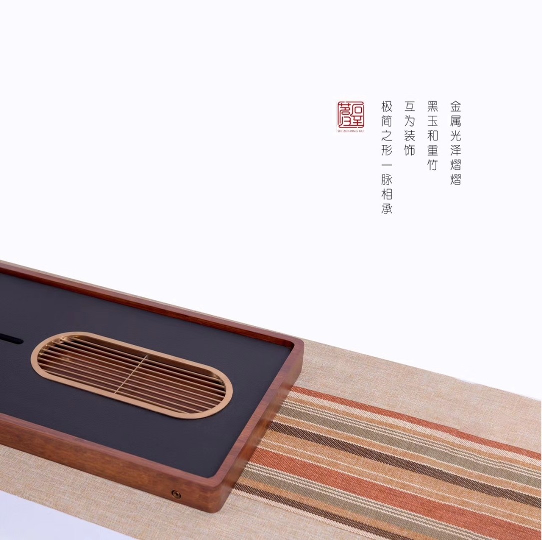 Metal，Simplicity，fashion，Minimalist，Heavy bamboo，tea tray，