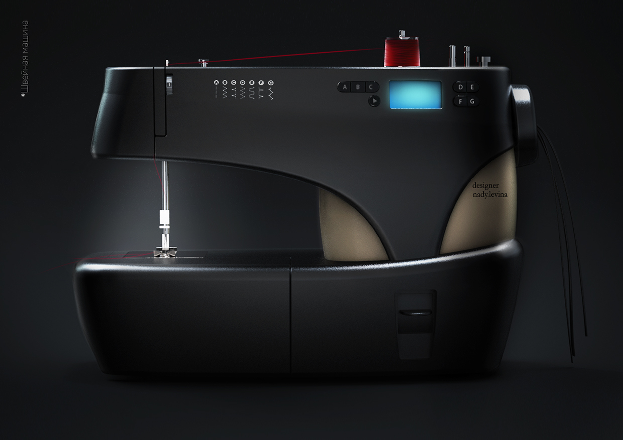 Sewing machine，industrial design，product design，modern，effect，