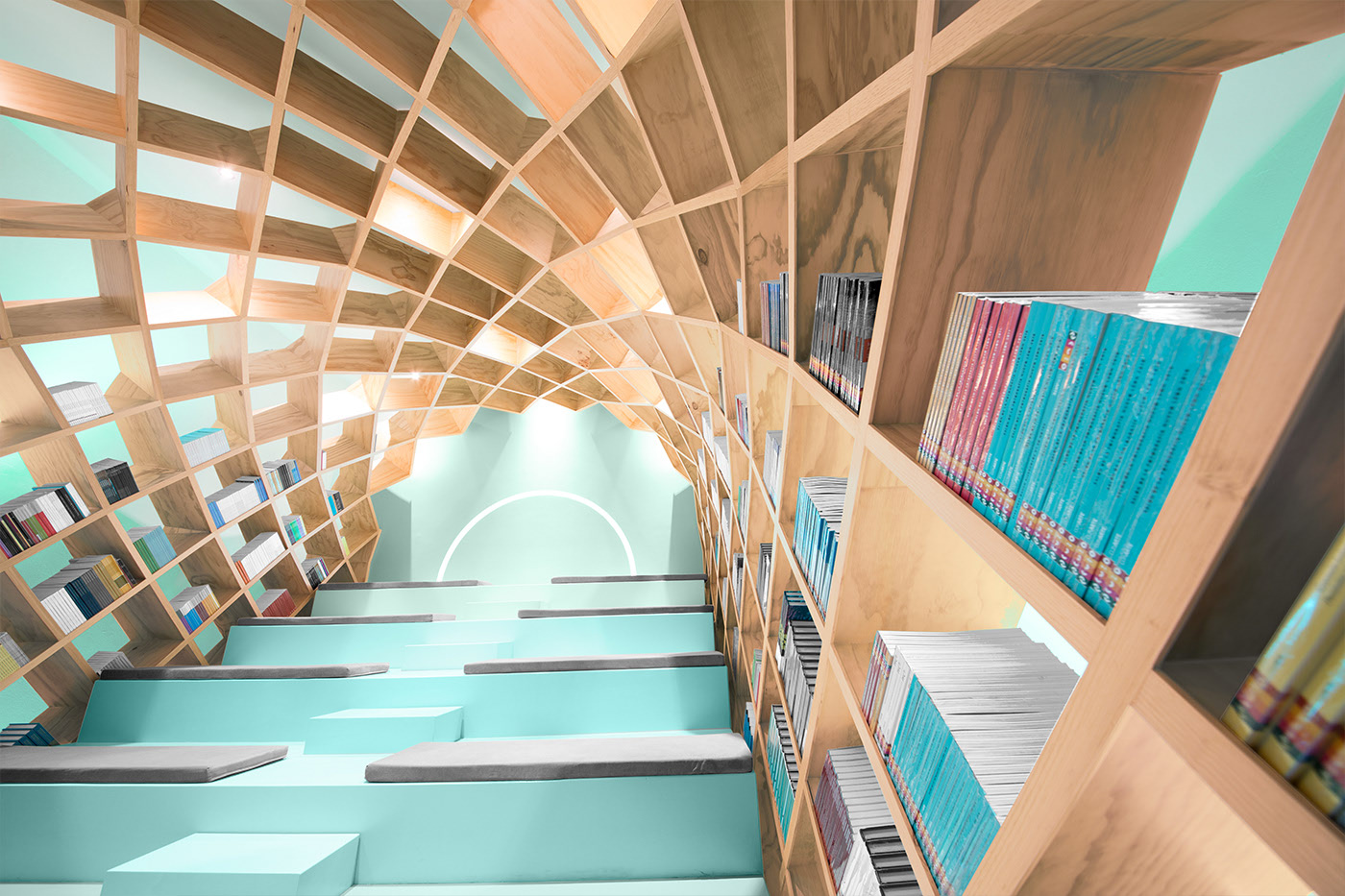 Interior design，Bookstore，library，