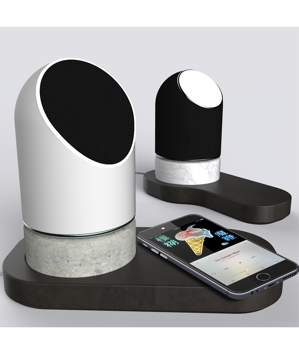 concrete，Marble，Base charging，Bluetooth，Simplicity，