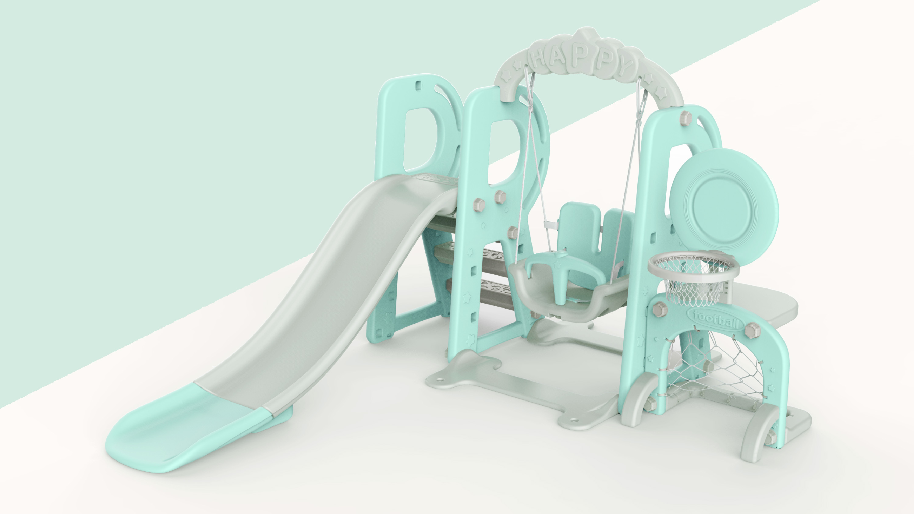 letter，Football，Basketball，Slide，play，baby，children，Children's slide，