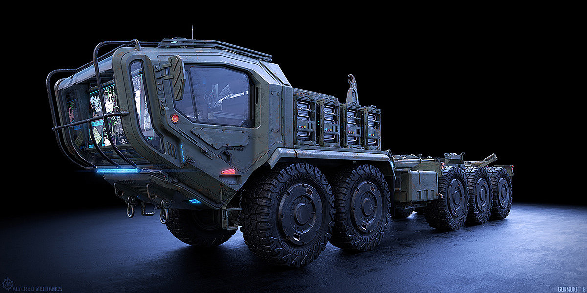 conceptual design，Military cargo truck，BADGER HEMTT 2182，