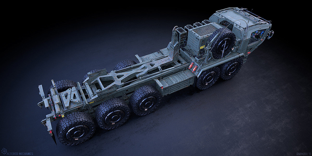 conceptual design，Military cargo truck，BADGER HEMTT 2182，