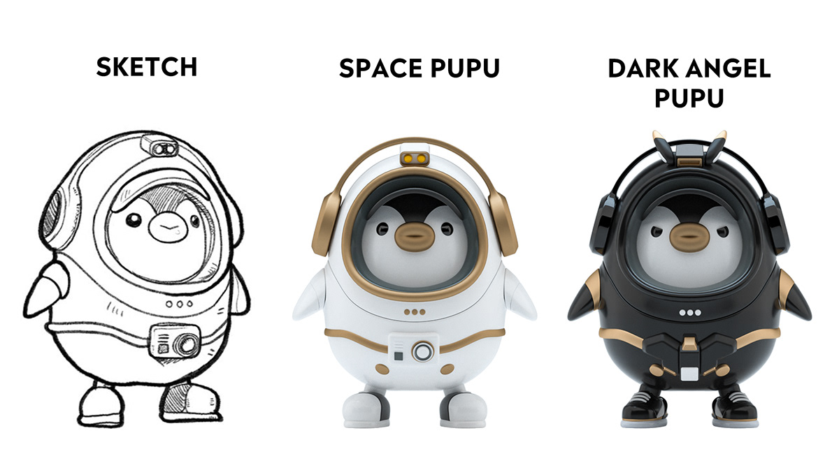 Advertising design，Doll design，SPACE QQ，