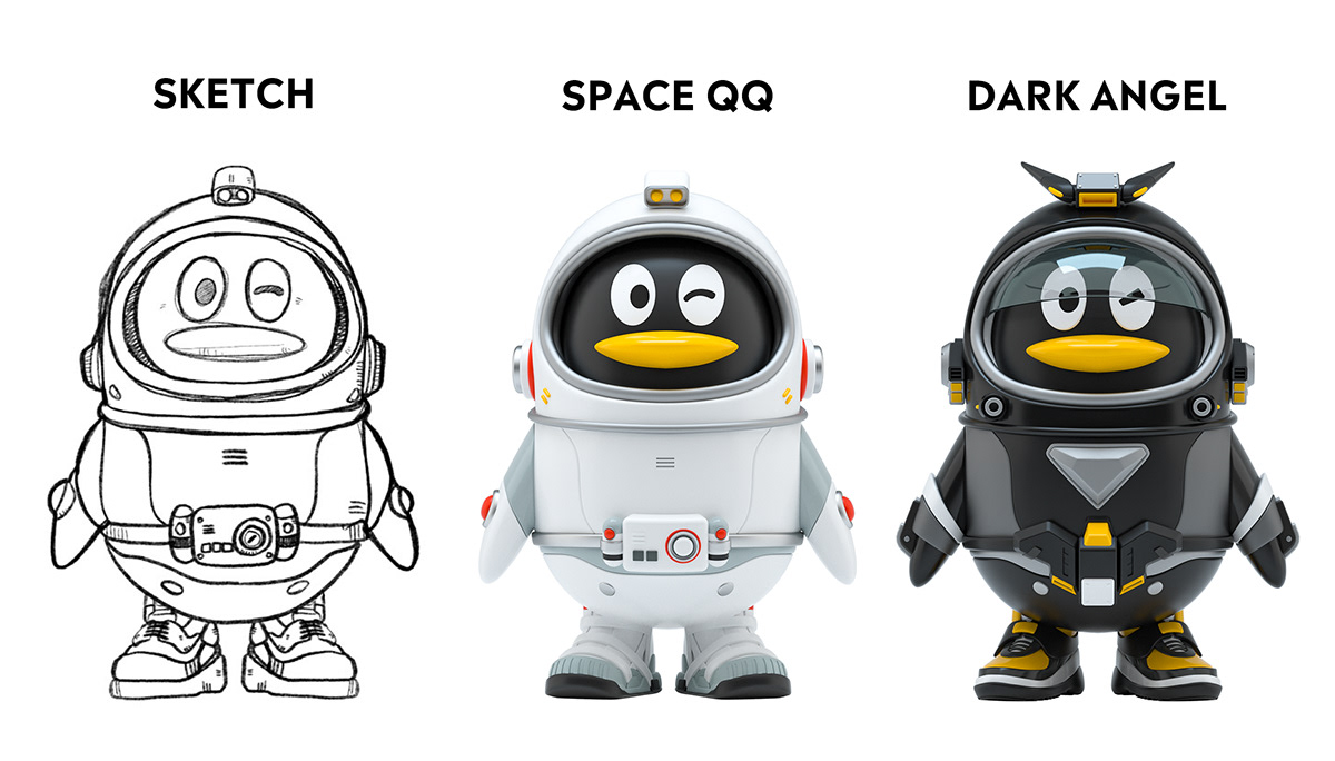 Advertising design，Doll design，SPACE QQ，