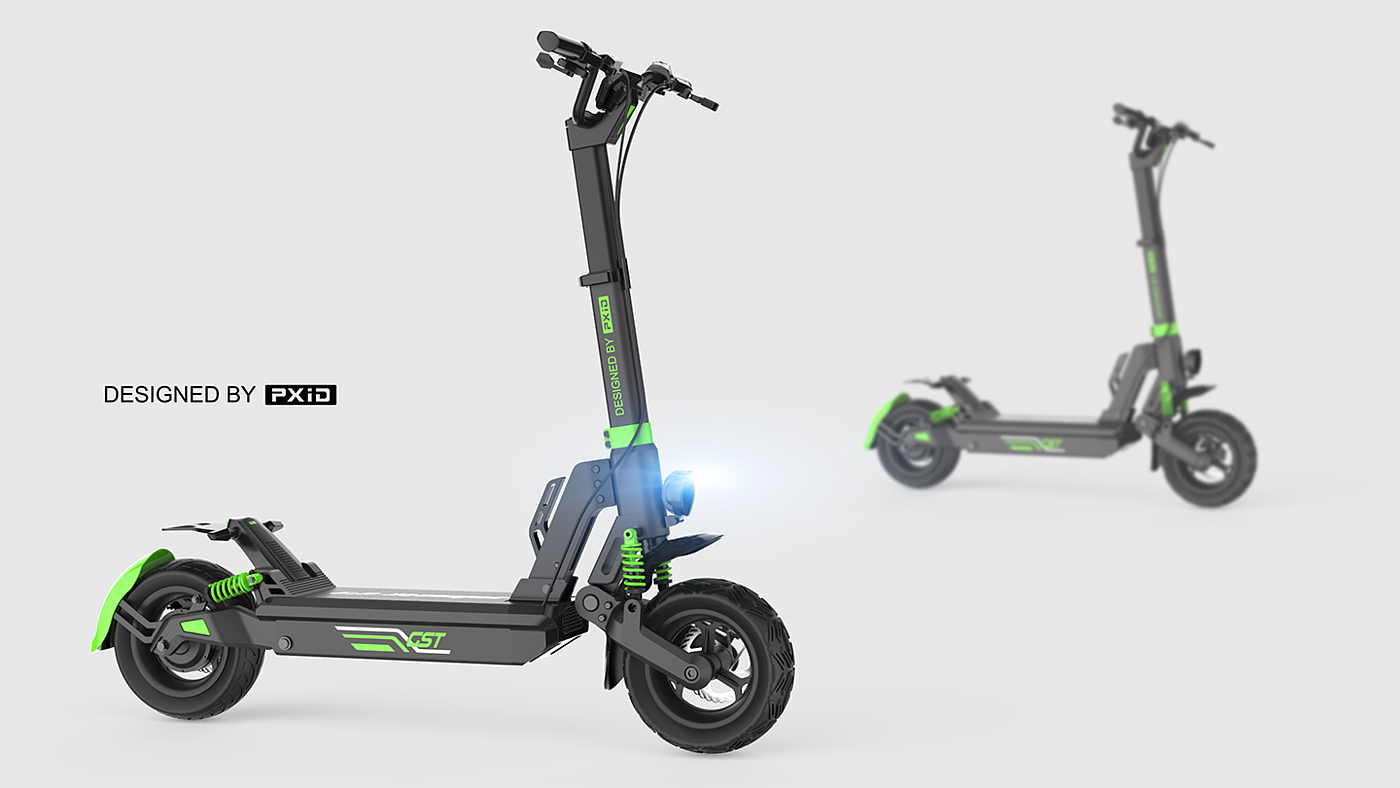 Scooter design，Electric scooter，Electric vehicle design，Design of transportation tools，Product oriented industrial design，