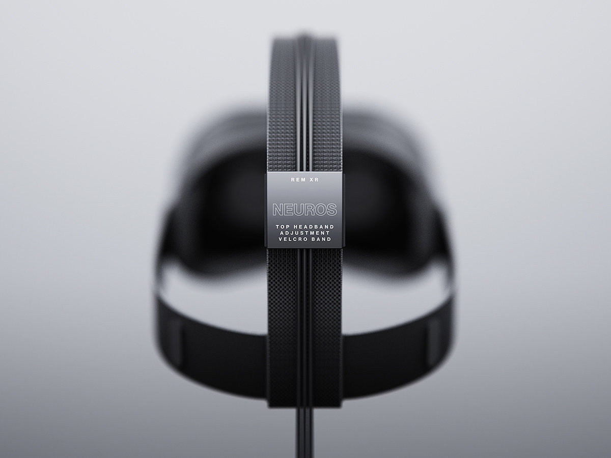 黑色，耳机设计，Neuros Hybrid VR，