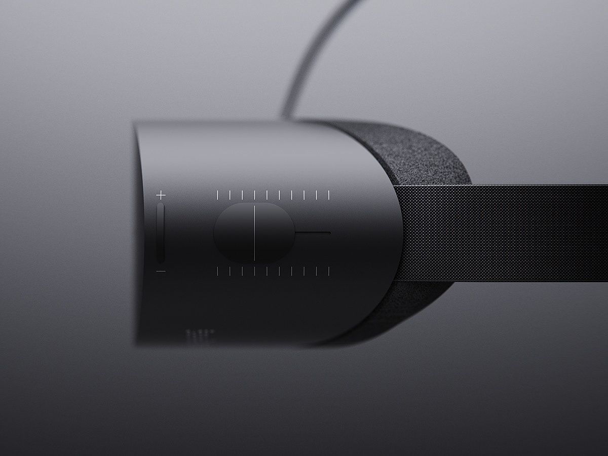 黑色，耳机设计，Neuros Hybrid VR，