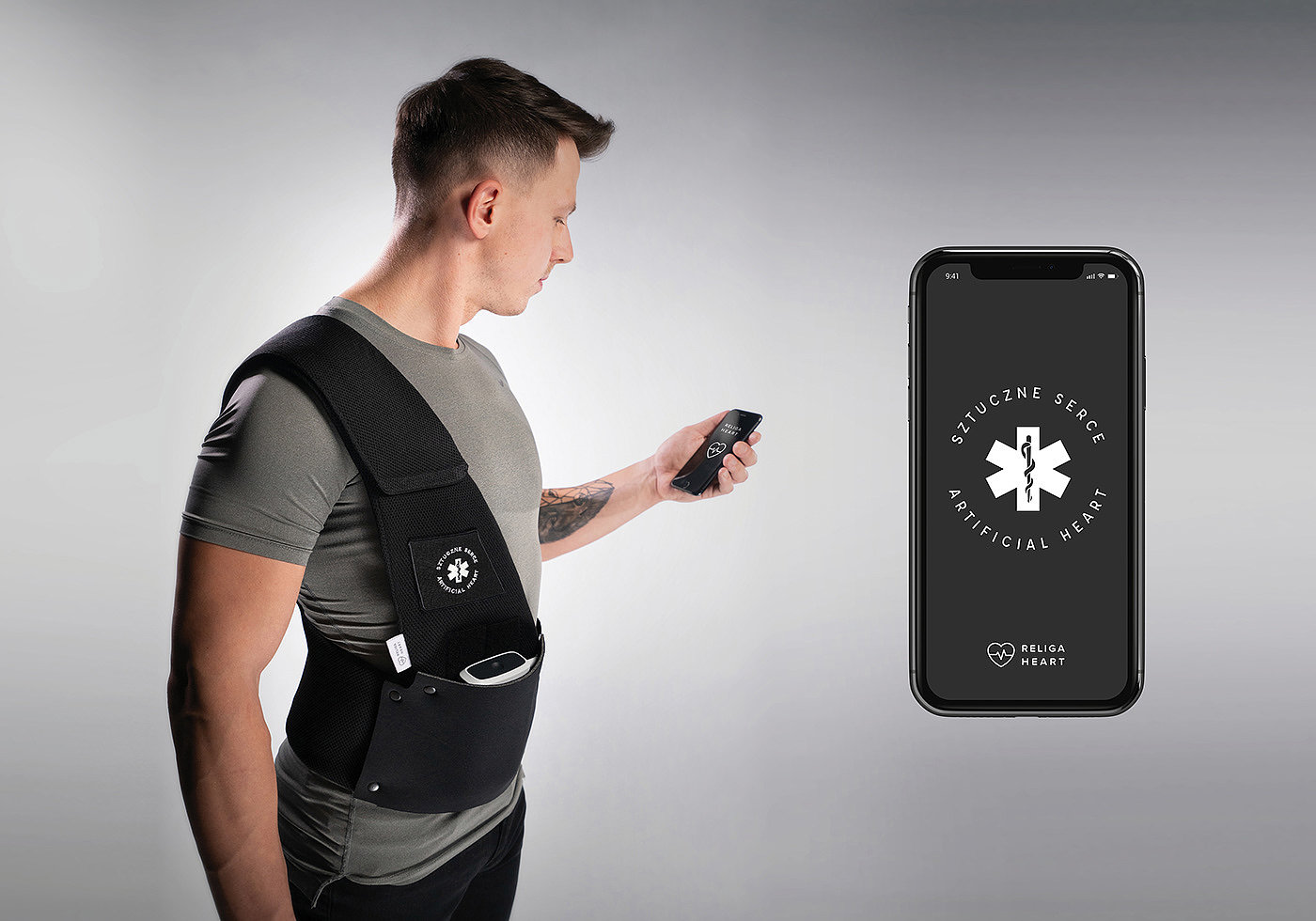 Religa Heart，Wearable structure，black，