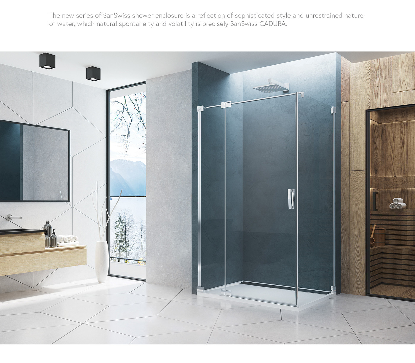 SanSwiss淋浴房，创意，设计，CADURA -新系列，